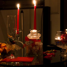 Романтический ужин при свечах дома
