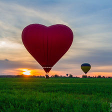 романтическое свидание на двоих на воздушном шаре
