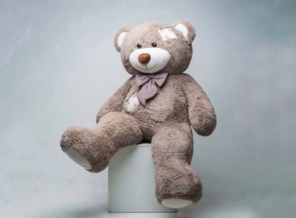 Ведмедик Елвіс з латками, Капучіно, 2 м 50 см