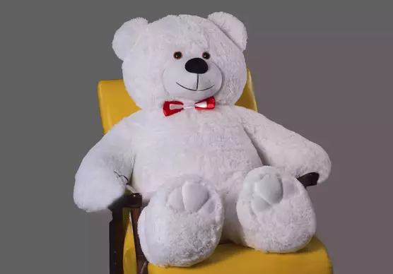 Ведмедик Девід, Білий, 110 см