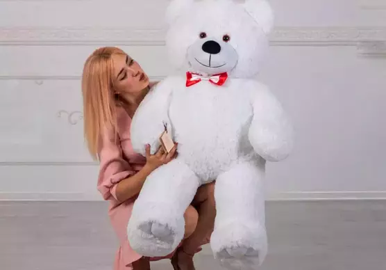 Ведмедик Пол, Білий, 130 см